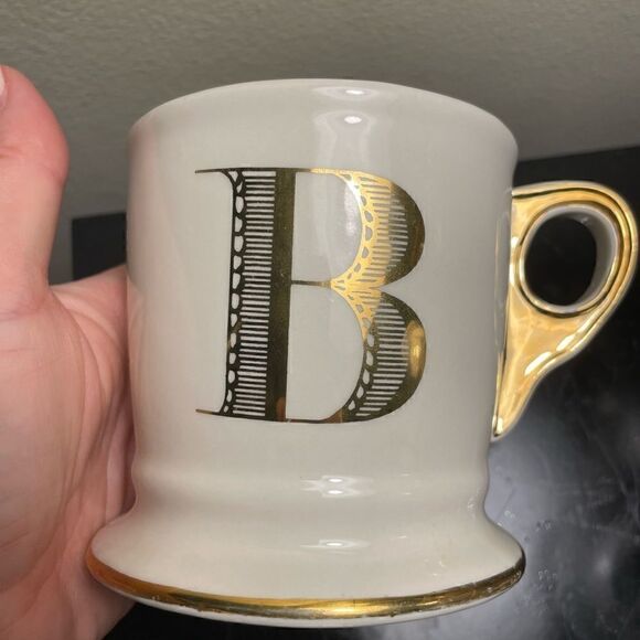 Anthropologie Monogram Gold Letter “B” Mug New - Picture 2 of 4